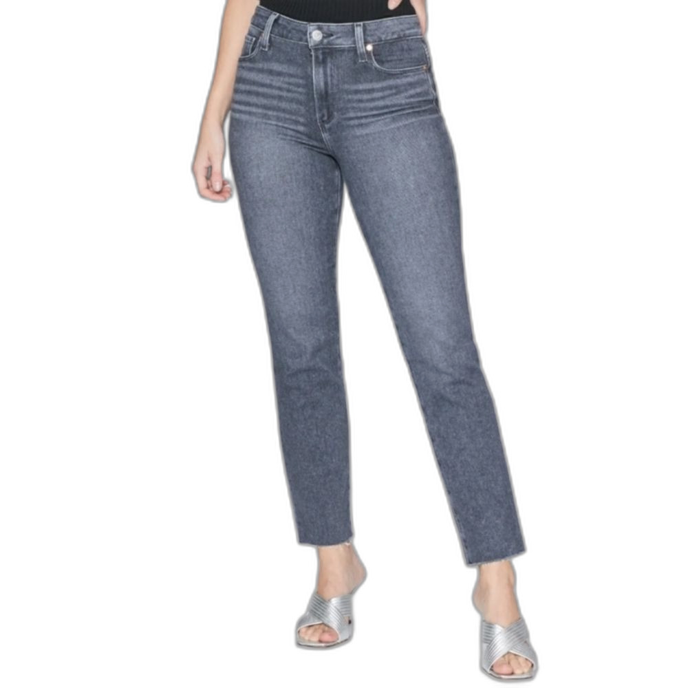 Paige CINDY WITH RAW HEM IN ASH BLACK 32